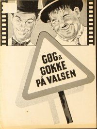 9a158 FURTHER PERILS OF LAUREL & HARDY Danish program '67 different images of Stan & Ollie!
