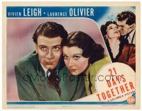 9b017 21 DAYS TOGETHER LC '40 wonderful close up of Vivien Leigh & Laurence Olivier!