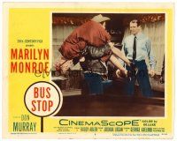 9b190 BUS STOP LC #6 '56 c/u of Don Murray carrying sexy Marilyn Monroe over his shoulder!