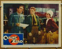 9b210 CEILING ZERO LC '35 surprised James Cagney between Pat O'Brien & pretty June Travis!