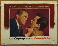 9b225 COME FILL THE CUP LC #2 '51 enraged alcoholic James Cagney grabs Gig Young by the neck!