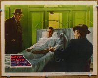 9b233 CRY OF THE CITY LC #2 '48 Victor Mature shows bullet to Richard Conte in hospital!