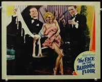 9b280 FACE ON THE BARROOM FLOOR LC '32 two men in tuxes undressing sexy Dulcie Cooper by piano!