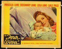 9b294 FOUR WIVES LC '39 great close up of Priscilla Lane lying in bed with her baby!