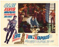9b305 FUN IN ACAPULCO LC #4 '63 Elvis Presley with large cloth in front of performing band!