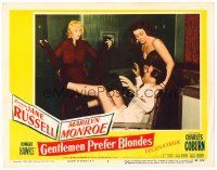 9b319 GENTLEMEN PREFER BLONDES LC #3 '53 sexy Marilyn Monroe & Jane Russell de-pants Elliot Reid!