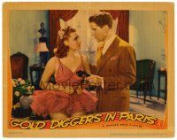 9b332 GOLD DIGGERS IN PARIS LC '38 Rudy Vallee stares at sexy showgirl Rosemary Lane!