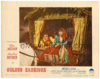 9b333 GOLDEN EARRINGS LC #4 '47 sexy gypsy Marlene Dietrich drives Ray Milland in wagon!