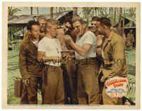 9b344 GUADALCANAL DIARY LC '43 William Bendix, Anthony Quinn and others tease Richard Jaeckel!