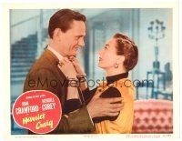 9b355 HARRIET CRAIG LC #4 '50 Joan Crawford adjusts smiling Wendell Corey's tie!