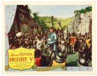 9b020 HENRY V LC #3 '47 Laurence Olivier gives his St. Crispin's Day speech to his men!