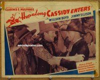 9b377 HOP-A-LONG CASSIDY LC R40s William Boyd as Hopalong Cassidy is glad to see his pals!