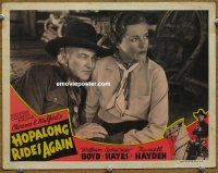 9b378 HOPALONG RIDES AGAIN LC R40s William Boyd as Hopalong Cassidy close up with Nora Lane!
