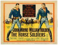 9b057 HORSE SOLDIERS TC '59 art of U.S. Cavalrymen John Wayne & William Holden, John Ford