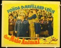 9b463 MALE ANIMAL LC '42 Eugene Pallette stands by Jack Carson lifting Olivia de Havilland!