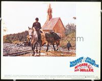 9b486 McCABE & MRS. MILLER LC #1 '71 Robert Altman, Warren Beatty in suit riding on his horse!