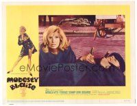 9b505 MODESTY BLAISE LC #8 '66 sexiest female secret agent Monica Vitti by guy stuck with 2 knives!