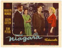 9b531 NIAGARA LC #7 '53 sexy Marilyn Monroe learns the shocking news, but Jean Peters suspects!