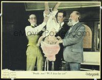 9b542 NOW OR NEVER LC '21 Harold Lloyd tries to get cute little Anna Mae Bilson dressed!