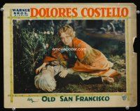 9b545 OLD SAN FRANCISCO LC '27 close up of pretty Dolores Costello with dead man on ground!