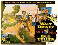 9b076 OLD YELLER TC '57 Dorothy McGuire, Fess Parker, art of Walt Disney's most classic canine!