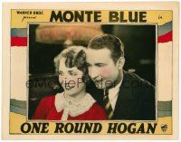 9b551 ONE-ROUND HOGAN LC '27 romantic close up of boxer Monte Blue & pretty Leila Hyams!