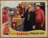 9b564 OVERLAND MAIL LC '39 pretty Jean Joyce & two men look at tall Jack Randall!
