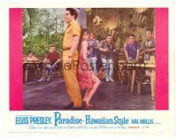 9b567 PARADISE - HAWAIIAN STYLE LC #3 '66 Elvis Presley gets a back rub from sexy Marianna Hill!