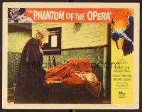 9b577 PHANTOM OF THE OPERA LC #8 '62 Herbert Lom stands over unconscious Heather Sears!