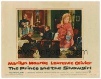 9b028 PRINCE & THE SHOWGIRL LC #5 '57 sexy Marilyn Monroe pours refreshment for Laurence Olivier!