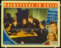 9b604 RACKETEERS IN EXILE LC '37 tough George Bancroft talks to his boys around poker table!