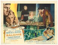 9b621 SALOME LC #6 '53 Charles Laughton watches Stewart Granger kiss Rita Hayworth's hand!