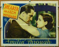 9b651 SMILIN' THROUGH LC '32 romantic close up of Norma Shearer & Fredric March!