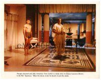 9b030 SPARTACUS LC '61 Stanley Kubrick, Laurence Olivier preparing to seduce slave Tony Curtis!