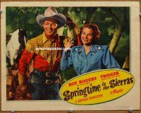 9b666 SPRINGTIME IN THE SIERRAS LC #3 '47 close up of Roy Rogers & Jane Frazee standing by tree!