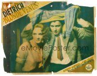 9b007 BLONDE VENUS LC '32 sexy Marlene Dietrich & Herbert Marshall standing in the rain!