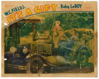 9b009 IT'S A GIFT LC '34 great image of W.C. Fields & family driving to California in car!