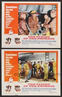9c771 FLIGHT OF THE PHOENIX 2 LCs '66 Robert Aldrich, James Stewart, Ernest Borgnine, Peter Finch!
