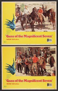 9c778 GUNS OF THE MAGNIFICENT SEVEN 2 LCs '69 George Kennedy, James Whitmore, Reni Santoni!