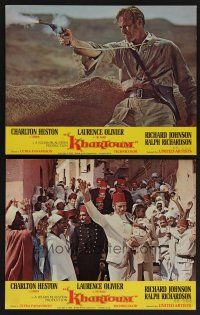9c791 KHARTOUM 2 LCs '66 Basil Dearden directed, Charlton Heston firing gun!