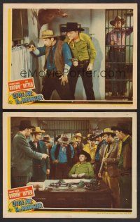 9c799 LITTLE JOE, THE WRANGLER 2 LCs '42 Johnny Mack Brown & Tex Ritter in western action!