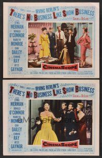 9c848 THERE'S NO BUSINESS LIKE SHOW BUSINESS 2 LCs '54 Mitzi Gaynor, Donald O'Connor, Dan Dailey!