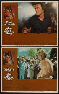 9c562 ANY WHICH WAY YOU CAN 4 LCs '80 Clint Eastwood in action & w/sexy Sondra Locke!