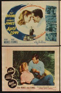9c069 APRIL LOVE 8 LCs '57 romantic images of Pat Boone & sexy Shirley Jones!