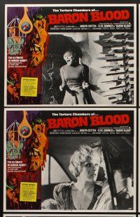 9c076 BARON BLOOD 8 LCs '72 Mario Bava, the ultimate in human agony, torture beyond belief!