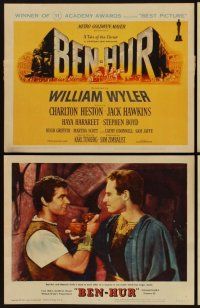 9c081 BEN-HUR 8 LCs '60 Charlton Heston, William Wyler classic religious epic!