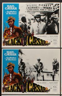 9c083 BLACK CAESAR 8 LCs '73 AIP, Fred Williamson blaxploitation, Godfather of Harlem!