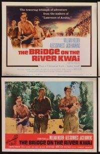 9c088 BRIDGE ON THE RIVER KWAI 8 LCs R63 William Holden, Alec Guinness, David Lean classic!