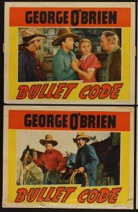 9c432 BULLET CODE 7 LCs '40 cowboy George O'Brien & pretty Virginia Vale in western action!