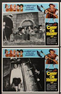 9c097 CARRY ON HENRY VIII 8 LCs '72 Sidney James, Gerald Thomas historic English comedy!